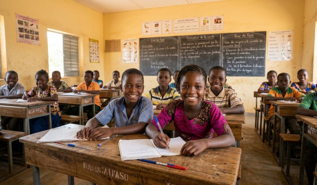 Des élèves d'une des écoles de Nevry