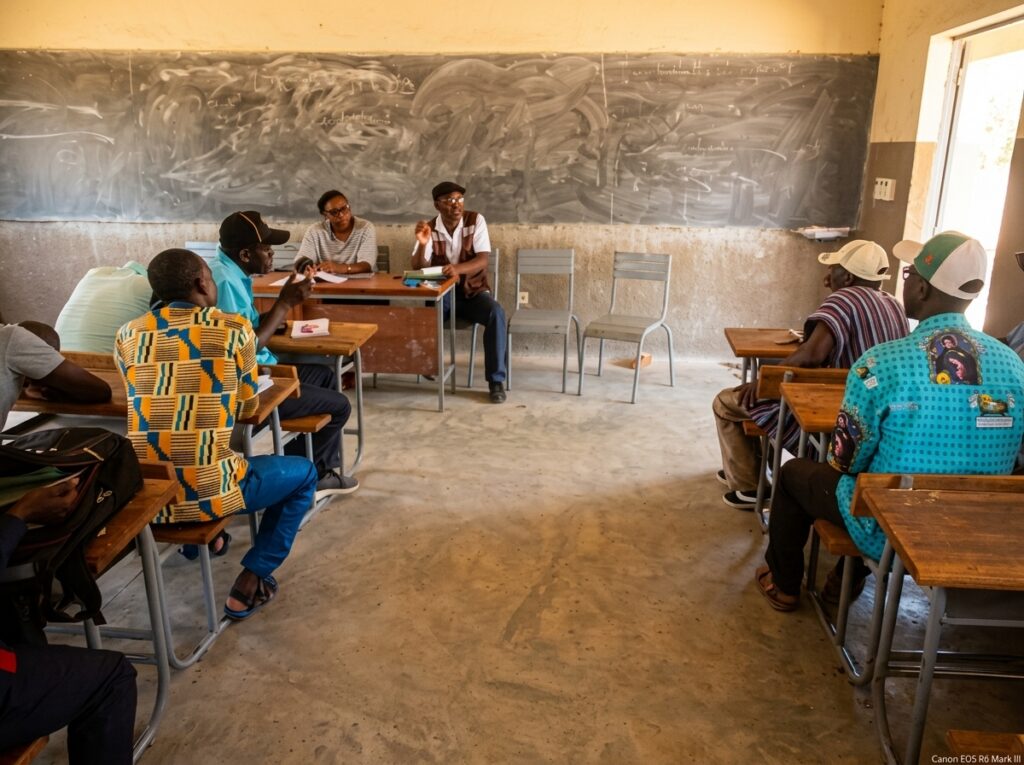 Assemblé de l'association Ke n dun le (AKDN) pour le développement du village de Nevry
